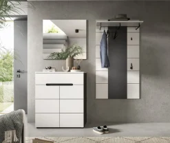 Home affaire Garderoben-Set »REHAT, TOPSELLER!, 3-teilig, Breite 175 cm, individuell erweiterbar« Set, bestehend aus: Kommode, Spiegel und Garderobenpaneel, 3 Stk. tlg.