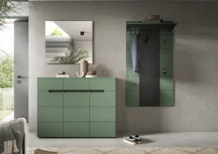 Home affaire Garderoben-Set »REHAT, TOPSELLER!, 3-teilig, Breite 215 cm, individuell erweiterbar« Set, bestehend aus: Kommode, Spiegel und Garderobenpaneel, 3 Stk. tlg.