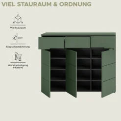 Home affaire Garderoben-Set »REHAT, TOPSELLER!, 3-teilig, Breite 215 cm, individuell erweiterbar« Set, bestehend aus: Kommode, Spiegel und Garderobenpaneel, 3 Stk. tlg.