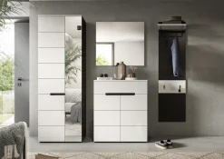 Home affaire Garderoben-Set »REHAT, TOPSELLER!, 4-teilig, Breite 220 cm, individuell erweiterbar« Set, bestehend aus: Garderobenschrank, Kommode, Spiegel & Garderobenpaneel, 4 Stk. tlg.