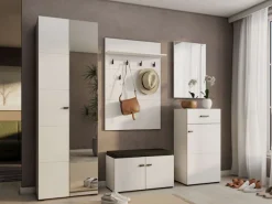 Home affaire Garderoben-Set »Rathlin Flurmöbel, Dielenmöbel, Flurschrank, Flurgarderobe« 5tlg, 5 Stk. tlg.