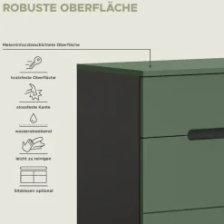 Home affaire Garderoben-Set »Rehat, Garderobenkombination, Breite 255cm« Garderobenschrank, Sitzbank, Paneel, Hakenleiste, Spiegel, Kommode, 6 Stk. tlg.