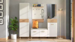 Home affaire Garderoben-Set »Sein Kompaktgarderobe, Flurgarderobe, Dielenschrank, Hochglanzfronten« Komplett-Set, 5 Stk. tlg.