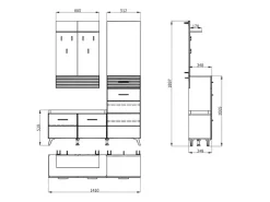 Home affaire Garderoben-Set »Sein Kompaktgarderobe, Flurgarderobe, Dielenschrank, Hochglanzfronten« Komplett-Set, 5 Stk. tlg.