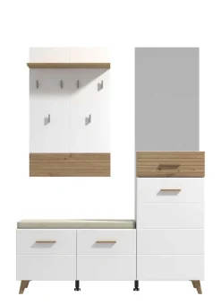 Home affaire Garderoben-Set »Sein Kompaktgarderobe, Flurgarderobe, Dielenschrank, Hochglanzfronten« Komplett-Set, 5 Stk. tlg.
