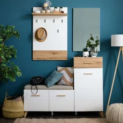 Home affaire Garderoben-Set »Sein Kompaktgarderobe, Flurgarderobe, Dielenschrank, Hochglanzfronten« Komplett-Set, 4 Stk. tlg.