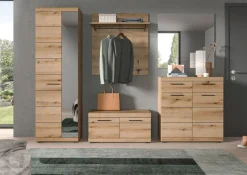 Home affaire Garderoben-Set »SIENA, Breite 272 cm, 5-teiliges Set, individuell stellbar« Komplett-Set, best.aus: Garderobenschrank, Sitzbank, Paneel, Schuhschrank & Spiegel, 5 Stk. tlg.