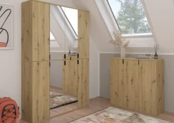 Home affaire Garderoben-Set »Trondheim, Breite 121 cm, best. aus 3 Schränken, 8 Türen, 21 Fächer« Set, 3 Stk. tlg.