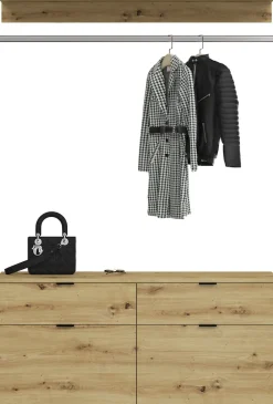 Home affaire Garderoben-Set »TRONDHEIM, 5-teilig, Breite 212cm, individuell platzier- & erweiterbar« Set, bestehend aus: 2x Garderobenschrank & 3-tlgs. Zwischenbauelement, 4 Stk. tlg.