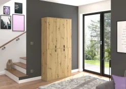 Home affaire Garderoben-Set »Trondheim, 91 cm, best. aus 2 Schränken, 6 Türen, 15 Fächer« Set, 2 Stk. tlg.
