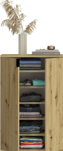 Home affaire Garderoben-Set »Trondheim, Breite 152 cm, best. aus 3 Kommoden, 5 Türen, 16 Fächer« Set, 3 Stk. tlg.