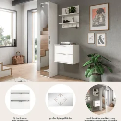 Home affaire Garderoben-Set »Trondheim, Garderobenset 3-tlg. Breite 82 cm,« 3 Stk. tlg.
