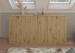 Home affaire Garderoben-Set »Trondheim, Breite 183 cm, best. aus 3 Kommoden, 6 Türen, 18 Fächer« Set, 3 Stk. tlg.