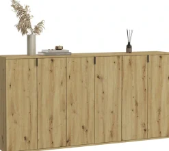 Home affaire Garderoben-Set »Trondheim, Breite 183 cm, best. aus 3 Kommoden, 6 Türen, 18 Fächer« Set, 3 Stk. tlg.