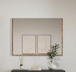 Home affaire Garderobenspiegel »MUSTA, 95x70x2 cm mit farblich abgesetzer Rahmenoptik« Spiegel, Wandspiegel, Spiegelpaneel, Flurspiegel, Dielenspiegel
