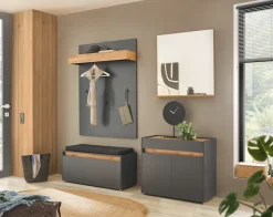 Home affaire Garderobenspiegel »Giron/City, Spiegel in drei Farben, modernes Design« universell einsetzbar, mit Ablagefläche, eckig, 75 cm breit