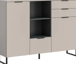 Home affaire Highboard »ADIO, Breite 150cm, 2 Türen, 1 Klappe, 2 Schubkästen, mit Metall-Kufen« 1 Stk. tlg. Sideboard, Kommode, Lowboard, Schrank, Wohnzimmerschrank, Anrichte