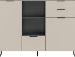 Home affaire Highboard »ADIO, Breite 150cm, 2 Türen, 1 Klappe, 2 Schubkästen, mit Metall-Kufen« 1 Stk. tlg. Sideboard, Kommode, Lowboard, Schrank, Wohnzimmerschrank, Anrichte