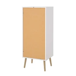 Home affaire Highboard »Bodo, Hochkommode, Aufbewahrung, , Stauraum« mit 5 Schubladen, Beine und Griffe aus Echtholz, Breite 50 cm