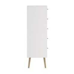 Home affaire Highboard »Bodo, Hochkommode, Aufbewahrung, , Stauraum« mit 5 Schubladen, Beine und Griffe aus Echtholz, Breite 50 cm