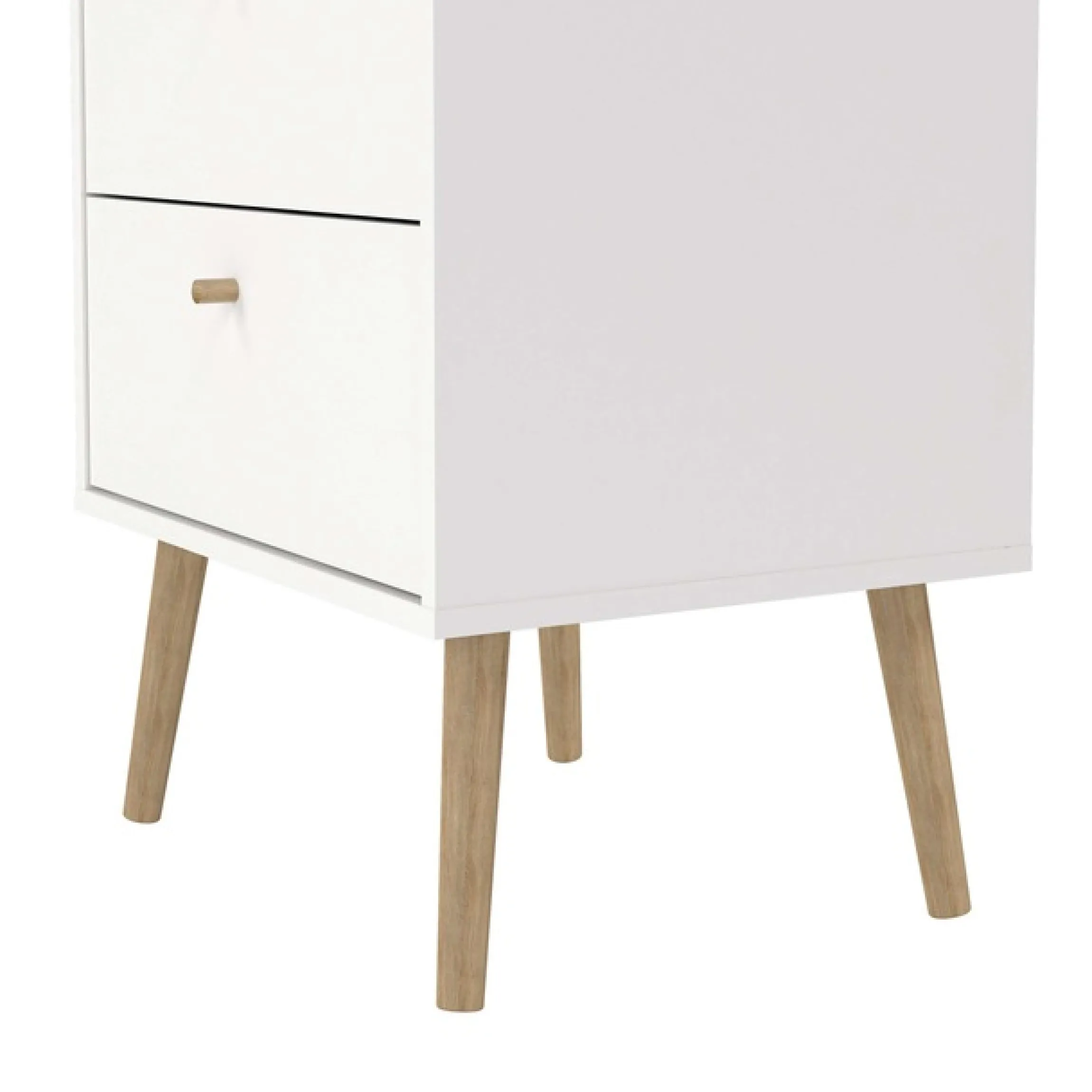 Home affaire Highboard »Bodo, Hochkommode, Aufbewahrung, , Stauraum« mit 5 Schubladen, Beine und Griffe aus Echtholz, Breite 50 cm