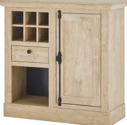 Home affaire Highboard »Cornwall, Kommode im Landhausstil, Schrank, Sideboard, Eiche Dekor« 1 Stk. tlg. verschnörkelte Metallgriffe, ausreichend Stauraum, 105 cm breit