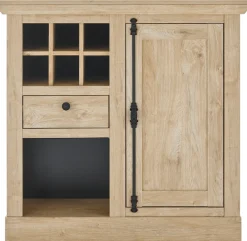 Home affaire Highboard »Cornwall, Kommode im Landhausstil, Schrank, Sideboard, Eiche Dekor« 1 Stk. tlg. verschnörkelte Metallgriffe, ausreichend Stauraum, 105 cm breit