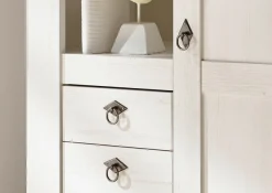 Home affaire Highboard »Cremona, moderner Schrank, Hochkommode Stauraumelement im Landhausstil« Metallgriffe, ausreichend Stauraum, vielseitig einsetzbar 148 cm breit