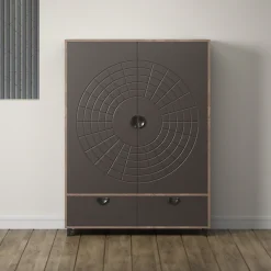 Home affaire Highboard »Fusion« 1 Stk. tlg. Stauraumschrank mit besonderem Kreismuster - (B/T/H) 120/42/163 cm