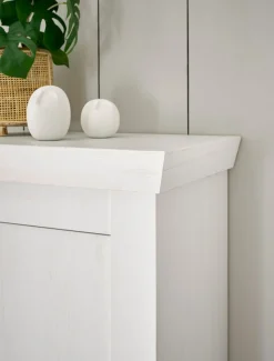 Home affaire Highboard »RAVENNA« im romantischen Landhausstil, Griffe aus Metall, Höhe 146 cm