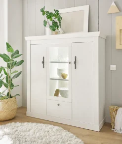 Home affaire Highboard »RAVENNA« im romantischen Landhausstil, Griffe aus Metall, Höhe 146 cm
