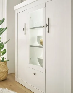 Home affaire Highboard »RAVENNA« im romantischen Landhausstil, Griffe aus Metall, Höhe 146 cm