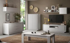 Home affaire Highboard »Sky, B/H 106/171 cm, Stauraumschrank/Hochkommode, 2 Türen« Softclosing, Korpus & Front 22 mm stark, Rahmen-Optik