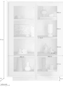 Home affaire Highboard »Sky, B/H 106/171 cm, Stauraumschrank/Hochkommode, 2 Türen« Softclosing, Korpus & Front 22 mm stark, Rahmen-Optik