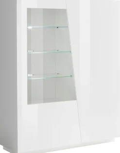 Home affaire Highboard »Vega, Hochschrank, Hochkommode, Schrank« mit 2 Türen mit Glaseinsatz, Höhe 146 cm