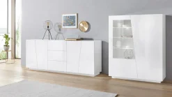 Home affaire Highboard »Vega, Hochschrank, Hochkommode, Schrank« mit 2 Türen mit Glaseinsatz, Höhe 146 cm
