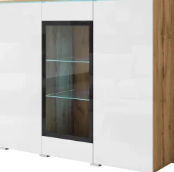 Home affaire Highboard »Vera« Highboardmit 4 Türen, 9 Fächern, verglasten Türen