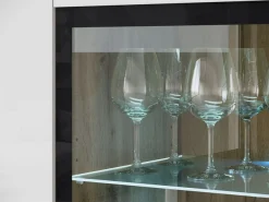 Home affaire Highboard »Vera« Highboardmit 4 Türen, 9 Fächern, verglasten Türen