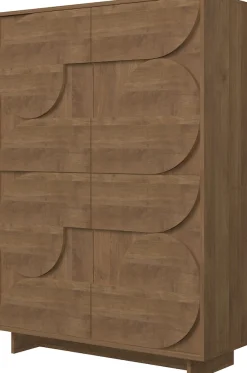 Home affaire Highboard »Zen, B/H 105/147 cm, 4 Türen, Hochkommode, Stauraumschrank« Push-to-open, 3D-Fronten, Mercure-Holzstruktur, viel Stauraum
