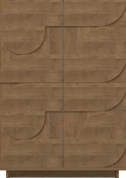 Home affaire Highboard »Zen, B/H 105/147 cm, 4 Türen, Hochkommode, Stauraumschrank« Push-to-open, 3D-Fronten, Mercure-Holzstruktur, viel Stauraum