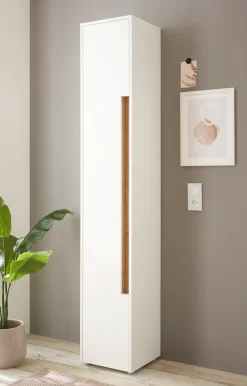Home affaire Hochschrank »CITY/GIRON, Badschrank mit Griffmulde, Schrank in zeitlosem Design« in den Farben Weiß und Anthrazit verfügbar, viel Stauraum