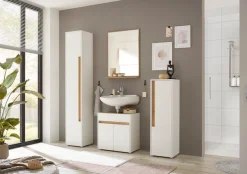 Home affaire Hochschrank »CITY/GIRON, Badschrank mit Griffmulde, Schrank in zeitlosem Design« in den Farben Weiß und Anthrazit verfügbar, viel Stauraum