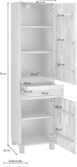 Home affaire Hochschrank »Kaika« Breite 40 cm