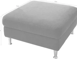 Home affaire Hocker »Turin« passend zur Serie »Turin«, auch in Leder und Easy care-Bezug