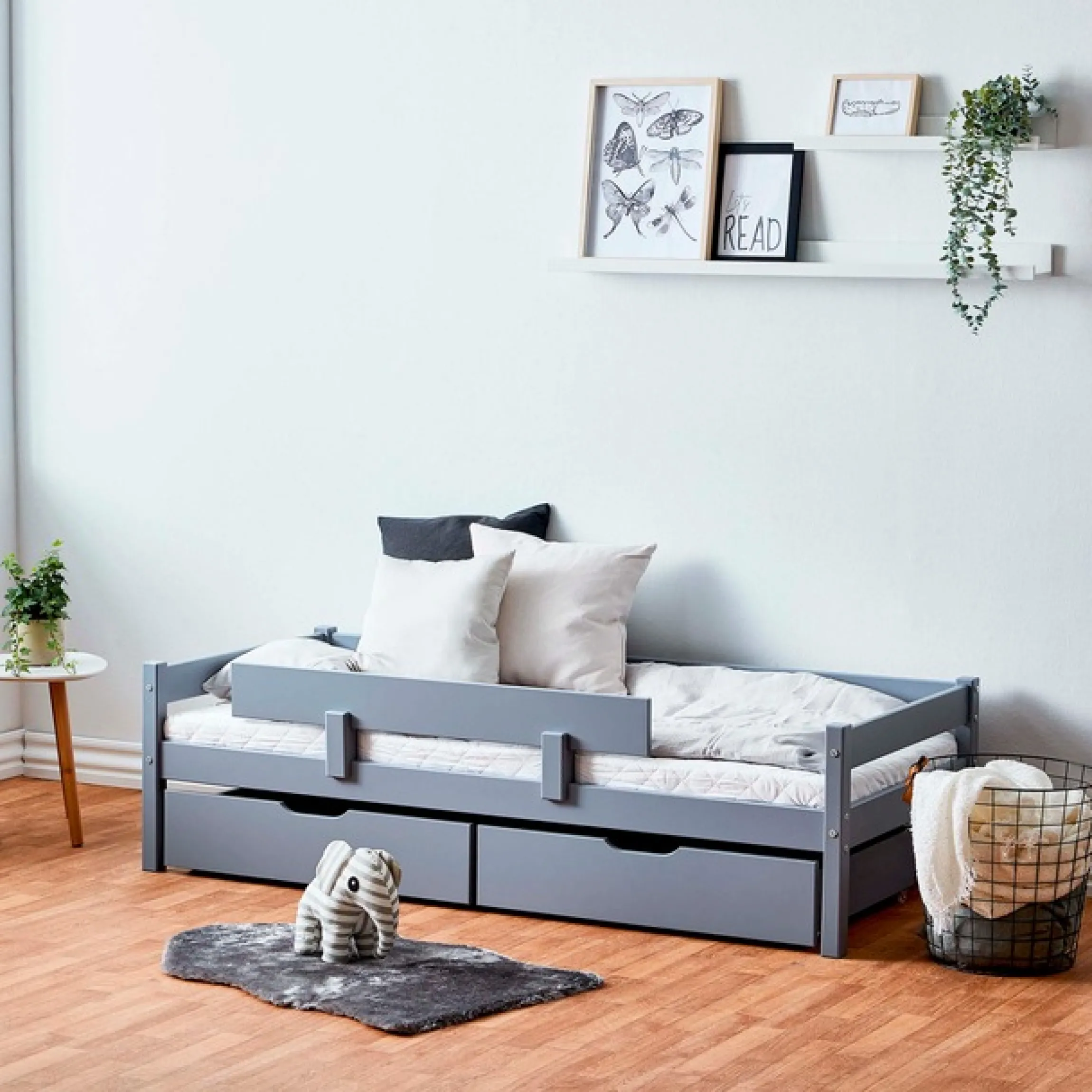 Home affaire Jugendbett »ECO One« Kinderbett mit Rausfallschutz, mit 2 Schubkästen