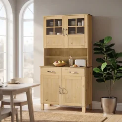 Home affaire Küchenbuffet »Alby« Breite 85 cm, 2 Glastüren