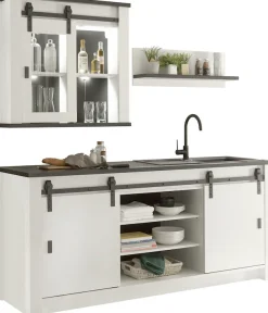 Home affaire Küche »Sherwood« Breite 201 cm, ohne E-Geräte
