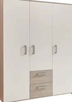 Home affaire Kleiderschrank »Geert, Kinderkleiderschrank« 2 Kleiderstangen, verstellbare Einlegeböden, mit zwei Schubkästen