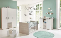 Home affaire Kleiderschrank »Geert, Kinderkleiderschrank« 2 Kleiderstangen, verstellbare Einlegeböden, mit zwei Schubkästen