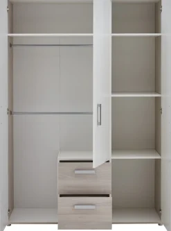 Home affaire Kleiderschrank »Geert, Kinderkleiderschrank« 2 Kleiderstangen, verstellbare Einlegeböden, mit zwei Schubkästen